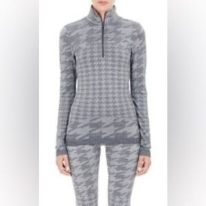 Adidas by Stella McCartney Houndstooth Pattern Long Sleeve 1/4 Zip Sweater XS